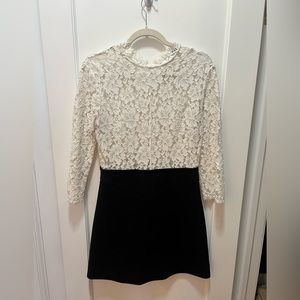 Sandro size 36 white lace dress